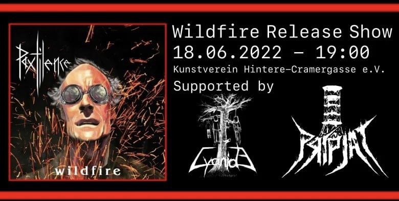 18.06.2022: Paxtilence “Wildfire”  Release-Show mit Cyanide und Pripjat im Kunstverein,  Nürnberg